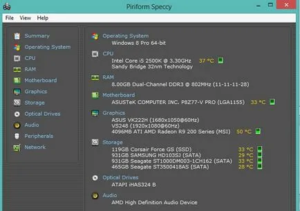 Как да се научите на температурата на процесора и графика в Windows 7 и 10