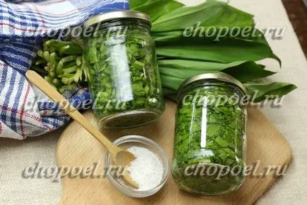 Като див чесън туршия буркани за зимата - рецептата със снимка