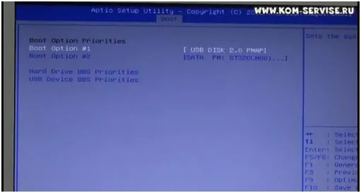 Как да въведете и конфигуриране на BIOS нетбук SAMSUNG N100, за да инсталирате Windows 7 или 8 от USB памет или диск