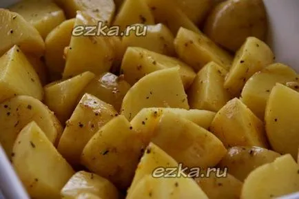 Картофи с гъби в рецептата на фурна със снимка