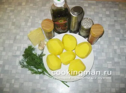 Картофи запечени с кашкавал - готвене за мъже