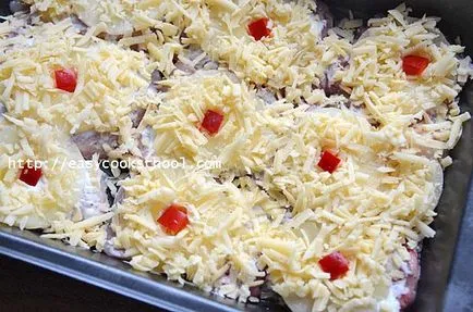 Пиле с ананас и сирене, печен в пещ, лесни рецепти