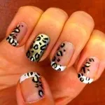 Leopard маникюр, леопард маникюр снимка