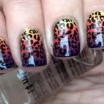 Leopard маникюр, леопард маникюр снимка