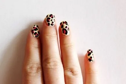 Leopard маникюр, леопард маникюр снимка