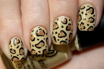 Leopard маникюр, леопард маникюр снимка