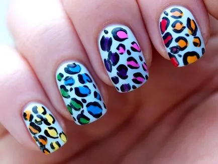 Leopard маникюр, леопард маникюр снимка