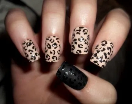 Leopard маникюр, леопард маникюр снимка