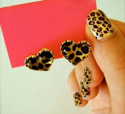 Leopard маникюр, леопард маникюр снимка