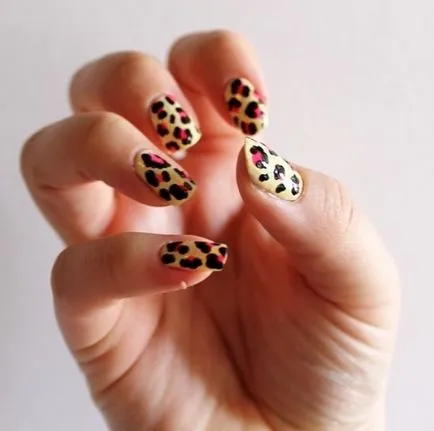 Leopard маникюр, леопард маникюр снимка
