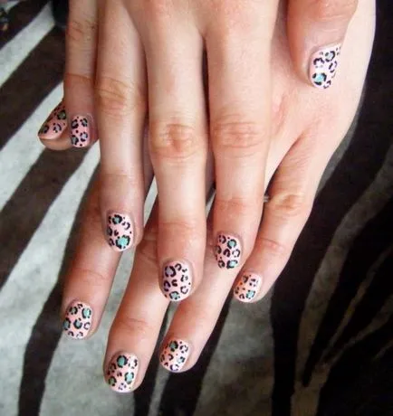 Leopard маникюр, леопард маникюр снимка