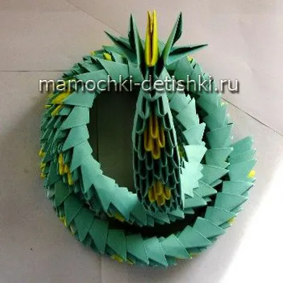 Оригами майсторски клас змия