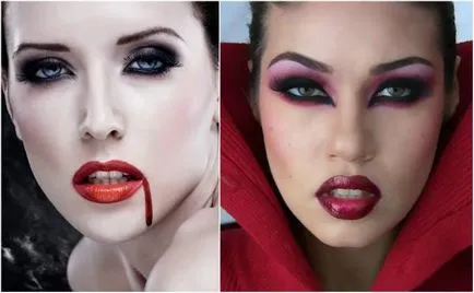 Vampire грим за събиране на Хелоуин необичайни изображения за момичета