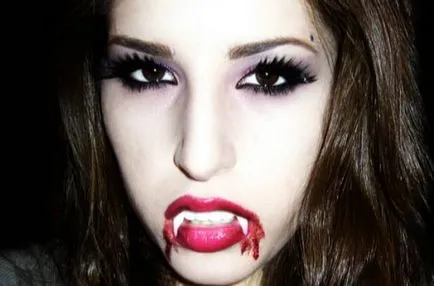 Vampire грим за събиране на Хелоуин необичайни изображения за момичета