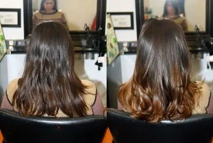 Отбелязването тъмни снимки косата преди и след