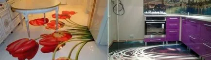 Саморазливна етаж в кухнята снимки, мнения, цена, как да се направи собствените си ръце, видео инструкция