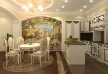 Фототапети на стената в интериора, които да изберете за кухнята, видовете нетъкани, рисунки и панели