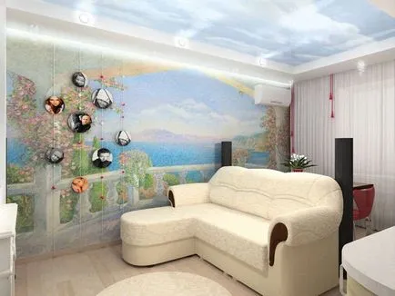 Фототапети на стената в интериора снимката, стенопис за кухнята, която взема, безпроблемно до къщата,