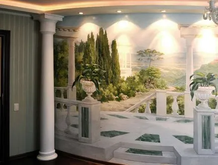 Фототапети на стената в интериора снимката, стенопис за кухнята, която взема, безпроблемно до къщата,