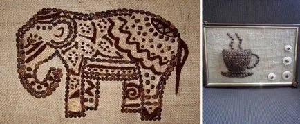 Пано от кафе на зърна с ръцете си снимка, майсторски клас, рисуване, чаша за кафе, състав на котки