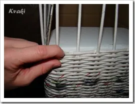 Wicker кошница с ръцете си