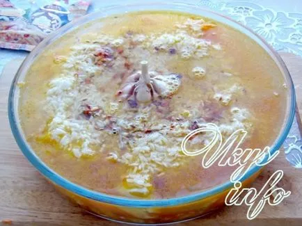 Пилаф с пиле в рецептата фурна със снимка
