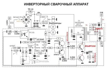 Свързване на заваряване инвертор на фиксираната мрежа и към електрически генератор (неподвижен) Свързване на заваряване инвертор към фиксираната мрежа и към електрически генератор