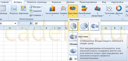 Работа с диаграми в MS Office Excel 2007