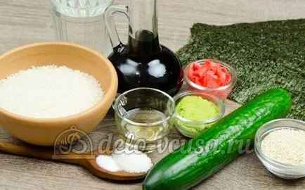 Rolls с стъпка краставица капа маки рецепта по стъпка (11 снимки)