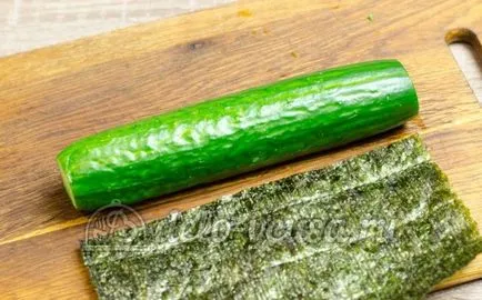 Rolls с стъпка краставица капа маки рецепта по стъпка (11 снимки)