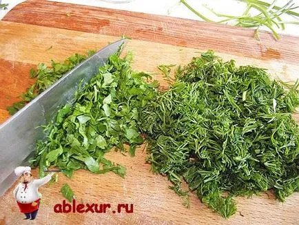 Салата - гъба поляна - пиле рецепта със снимка
