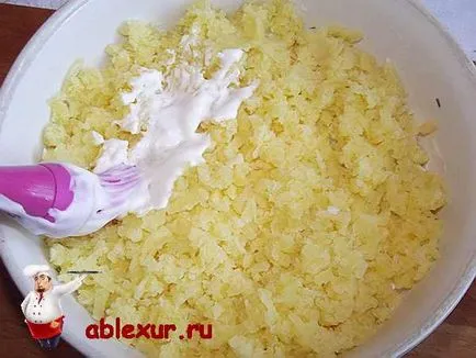 Салата - гъба поляна - пиле рецепта със снимка