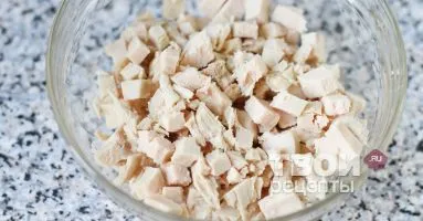 Салата с пиле и оранжево - вкусна рецепта със стъпка по стъпка снимки