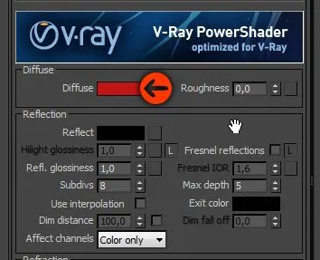 Създаване на основния материали Vray (Vray) Създаване на основни материали в Vray