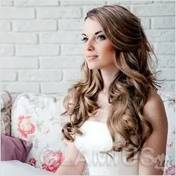 Сватбена прическа с фалшива снимка брави