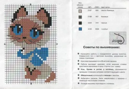 схема котка бродерия