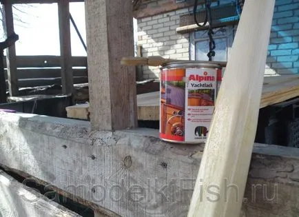 Гребла за гребане с лодка с ръцете си - домашно риболов с ръцете си