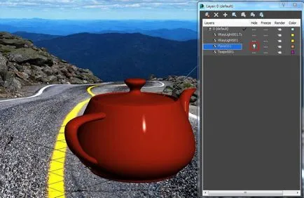 Vray - оказване на изображението на фона