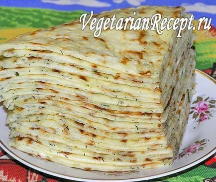 Hychiny - рецепта със снимки Балкария hychiny с картофи и сирене