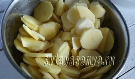 Пържени картофи с месо в тиган
