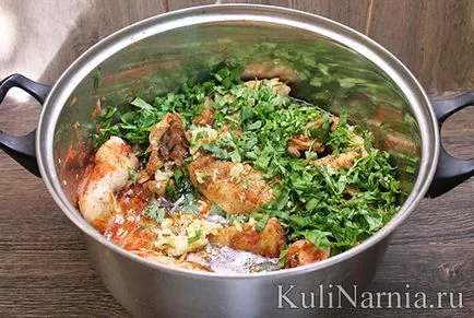 Chakhokhbili пиле рецепта със снимка (рецепта) Chakhokhbili пиле рецепта със снимка