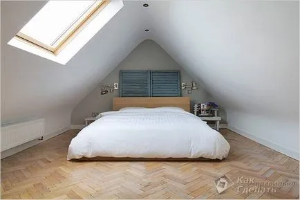 Дизайн таванско помещение в частна къща - таванско помещение преобразуване на частна къща снимка