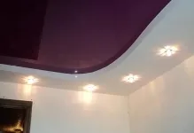 Опънати тавани в два нива за редактиране на снимки, видео инструкции, подсветка двуетажни, 2
