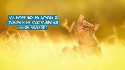 Как да се научим да не мисля за лошото и не се разстрои заради дреболии ~ Transurfing реалност