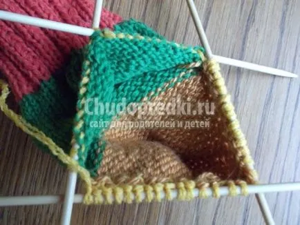 Как да плете чорап пета игли за плетене на