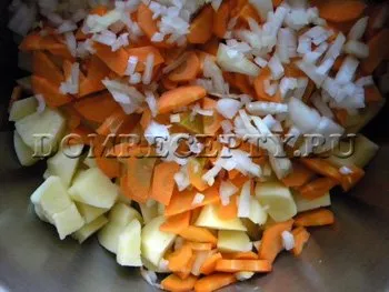 Картофи моркови лук
