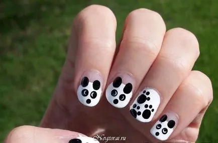 Panda стъпка по стъпка на ноктите снимка