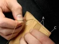 Чанта, изработена от естествена кожа с ръцете си