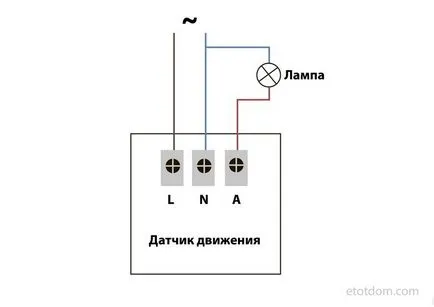 Свързване на сензор за движение верига и стъпка