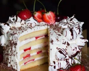Рецепта буйни и вкусна стъпка бисквитена торта по стъпка със снимки